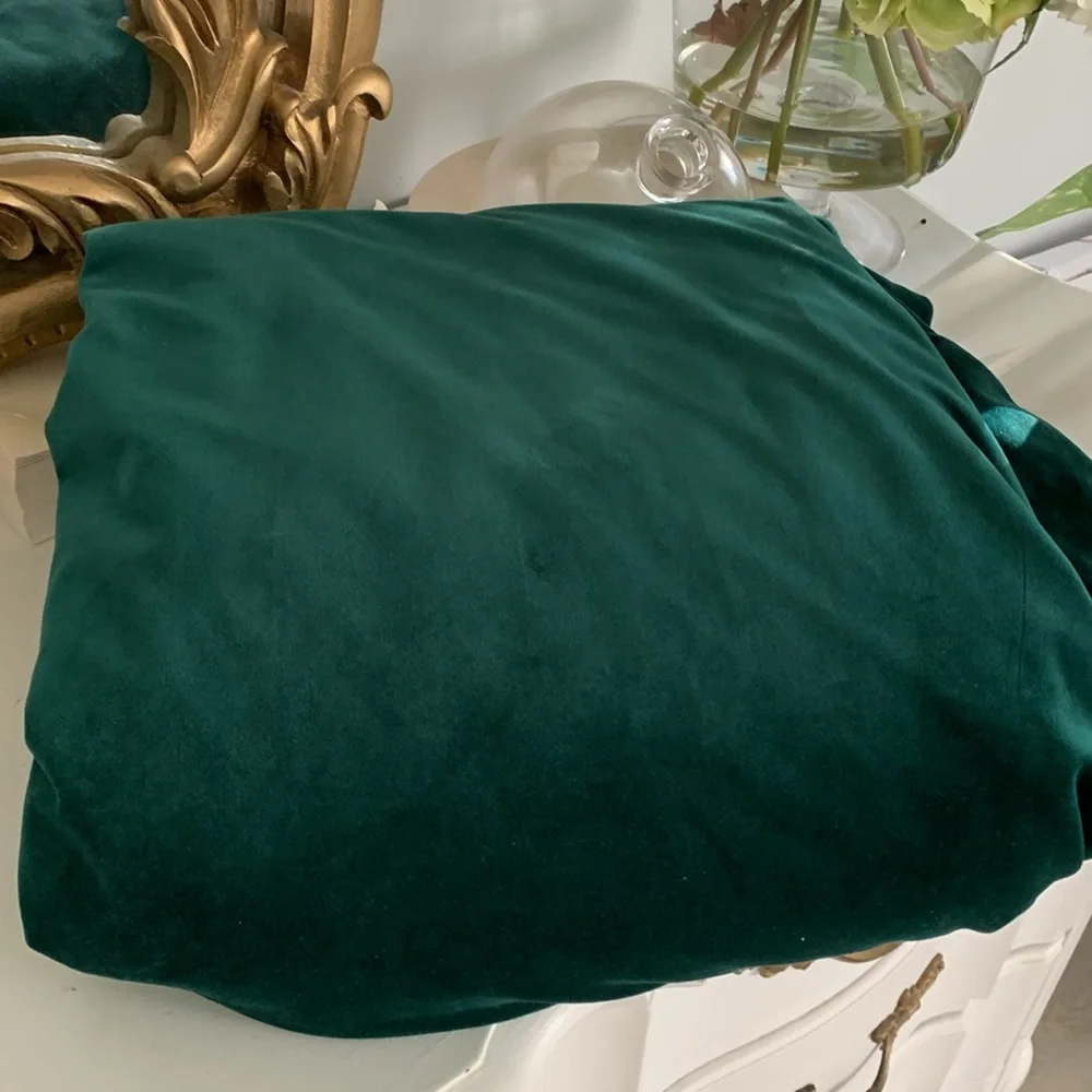 Plush Emerald Green Duvet Cover Set